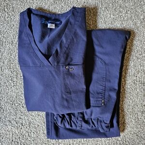 EUC Koi Sapphire Scrub Set XS